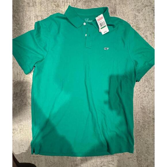 NWTVineyard Vines Classic Fit Green Polo Shirt sz L - Picture 1 of 3